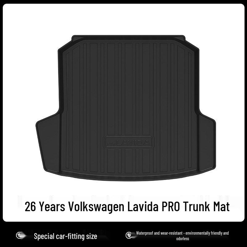 Коврик в багажник Volkswagen Lavida PRO 26-го года: 3D Всепогодные, Водонепроницаемые, Экологичные, Без Запаха TPE с Текстурой Углеродного Волокна