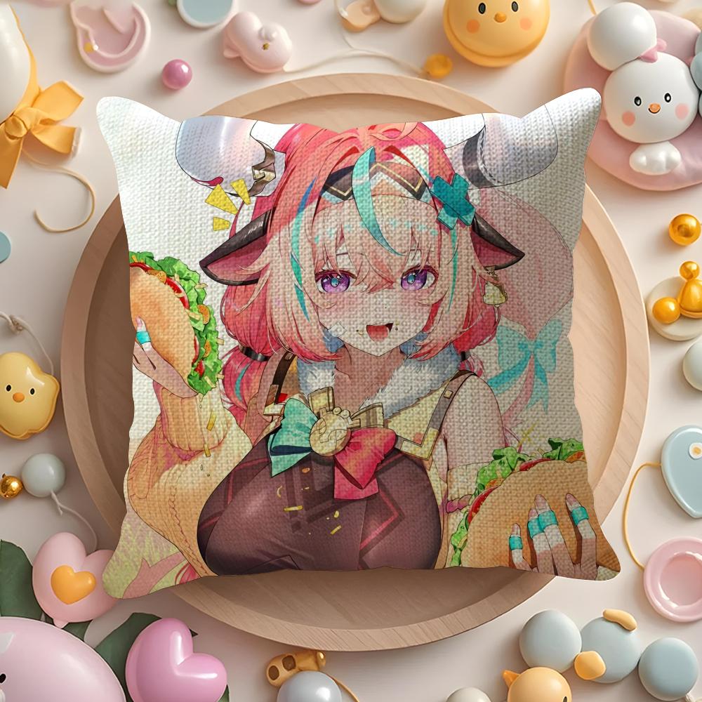 Hot Anime G-Genshin Impact V-Varesa Pillow Case Sofa Living Room Bedroom Headboard Backrest Cushion Square Cushion