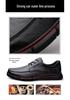 Men's Cowhide Leather Business Shoes - Soft Sole, Non-Slip, Sizes 45-46, Lace-Up, Ideal for Middle-Aged and Elderly Dads