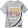 Street Wear Unisex Round Neck Tshirt Casual Bear Holding Beer Near Campfire And Trailer Trendy Teenagers Tops Comfort Tshirt