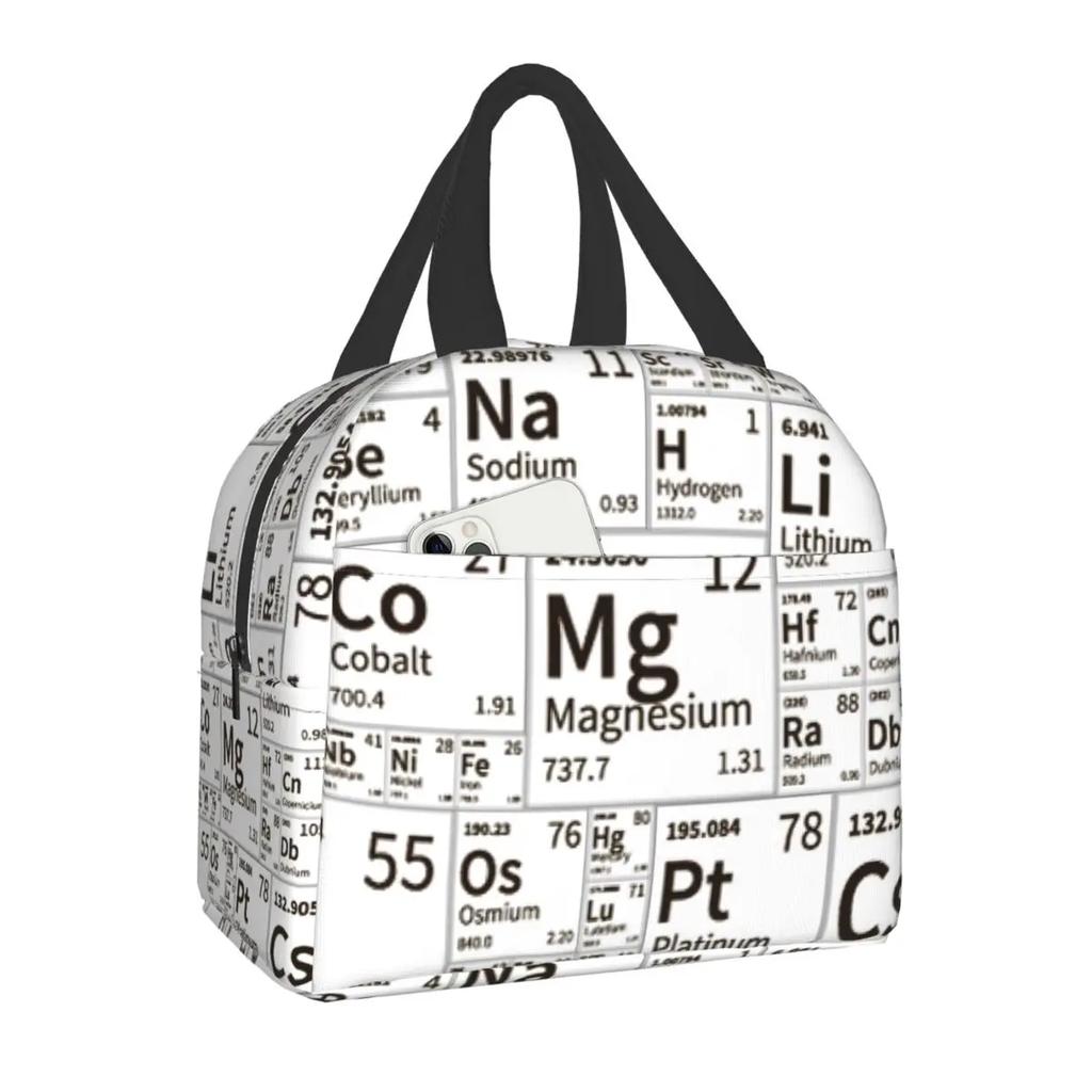 Pinke Wissenschaft Isolierte Lunch-Tragetasche für Frauen Chemisches Labor Chemie Technologie Tragbare Thermokühltasche Bento-Box