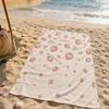 Strawberry Milk Aesthetic Beach Towel, Suitable For Beach, Swimming Pool, Vacation, Unique Holiday Gift