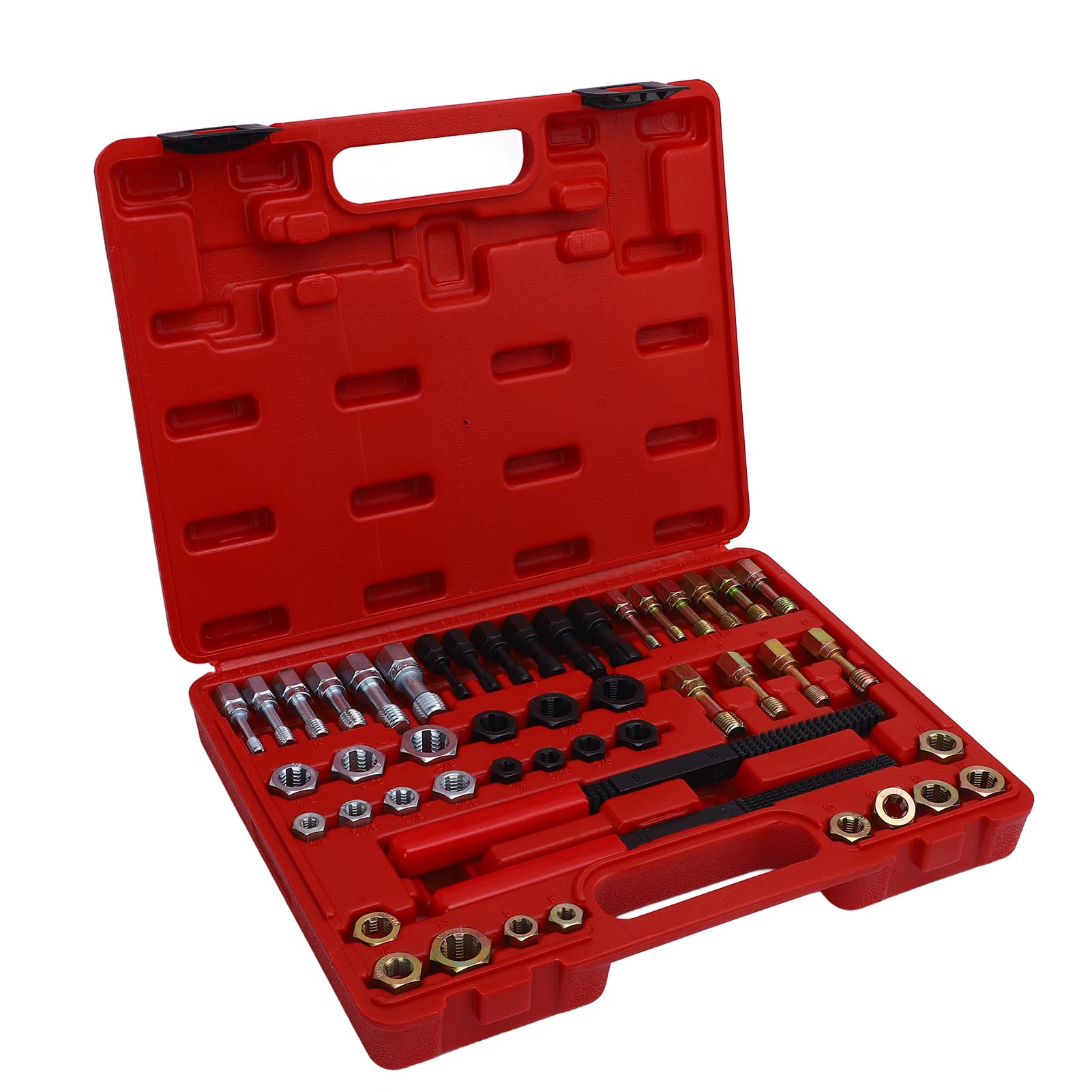 

48 Piece Thread Chaser Set Metric and SAE Sizes 22 Taps 24 Dies 2 Thread Files Universal Rethreading Tool Kit