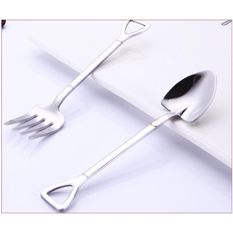 HANYANG Stainless Steel Watermelon Spoon Shovel Spoon Stainless Steel Spoon Fruit Fork Dessert Coffee Spoon