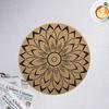 Round Faux Jute Placemats, Woven Table Mats with Nordic Pattern, Heat Resistant Pad for Dining Table, Restaurant Hotel Kitchen Decor