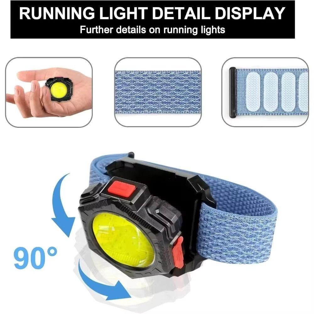 Super Bright Multi-Functional Flashlight USB Rechargeable COB Lamp Headlamp TYPE-C Charging LED Technology Watch Light
