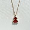 Fashion High End Jewelry 18k Gold Plated Vintage Chains for Women Featuring White Mother Pearl Agate Lucky Gourd Pendant