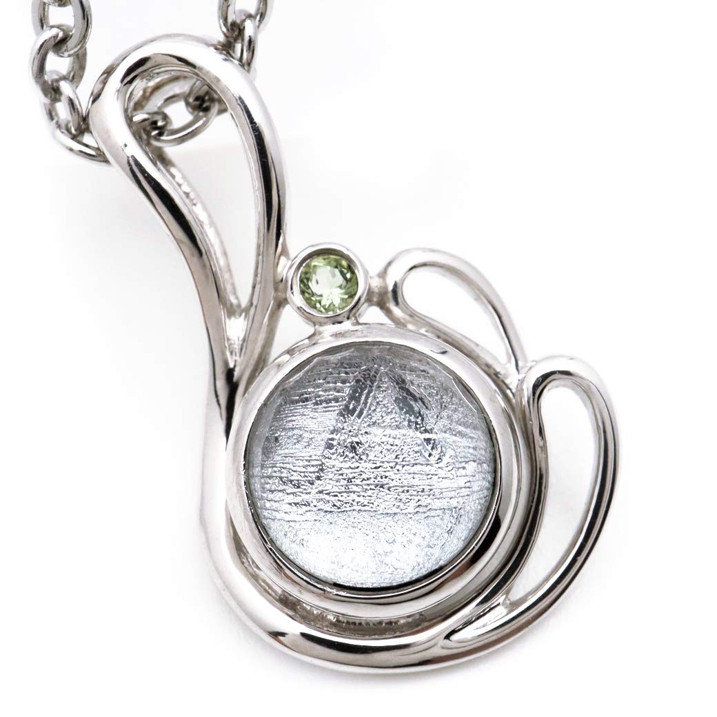 

Gibeon Meteorite Pendant with 1 Moldavite Stone from Namibia Silver925 Natural Stone Power Stone Silver [GOLD STONE] срібний