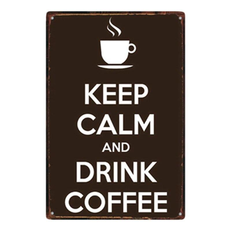 

Кофейное меню, табличка для домашнего бара, кафе, винтажный декор стен, художественные металлические жестяные вывески, паб, таверна, ретро-декоративные тарелки, металлический плакат YJ177 20x30cm