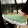 Fashion Women Flat Shoes Knitted Shoes Breathable Mesh Sneakers Crystals Sparkly Sock Shoes Casual Lightweight Walking Shoes
