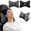 LJX1  2PC Car Seat Neck Pillow Leather Headrest Lumbar Waist Support Breathable For Mercedes Benz AMG W205 W204 W203 W210 W222 CLK GLA