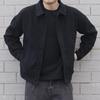 Herre sort denimjakke i koreansk stil: Trendy, Enkel, Alsidig, Løstsiddende til Teenagere