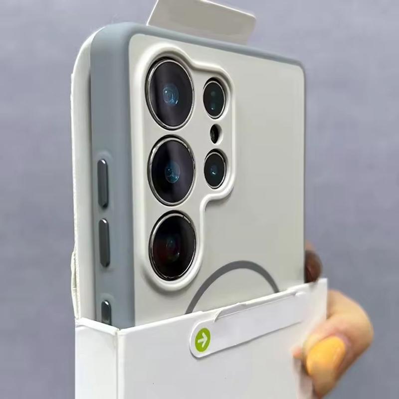 

S26 Ultra for Magsafe Magnetic Wireless Charge Matte Case for Samsung Galaxy S26 S23 S24 S25 Ultra Plus Shockproof Hard PC Cover Galaxy S24 Ultra серый