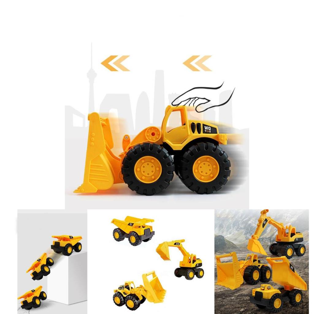Large Durable Children's Construction Vehicle Toy Set Including Excavator Mixer Truck For Endless Sand Play Fun