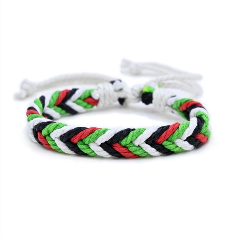 

Middle Eastern Handwoven Bracelet Cotton Thread Handchain Ethnic Wristchain Jewelry Fashionable Unisex Wristband