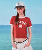 Seteo (W) Arch Logo Ringer Short Sleeve T-Shirt Red