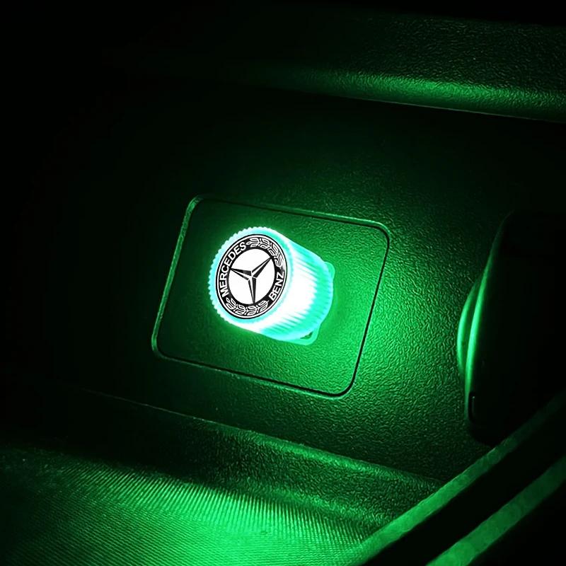 AABIG1 LED Car Atmosphere Lights Auto Interior Decoration Accessories Stickers For Mercedes Benz C200 C300 A160 180 B200 W108 W124 W126