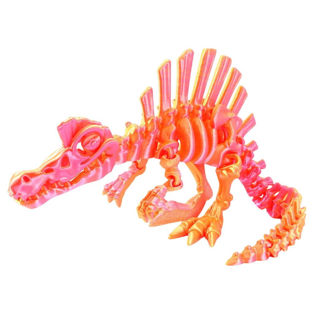 3D Printed Spinosaurus Dinosaur Skeleton Model Educational Puzzle Toy for Assembly and Display Suitable for Science and Learning Projects