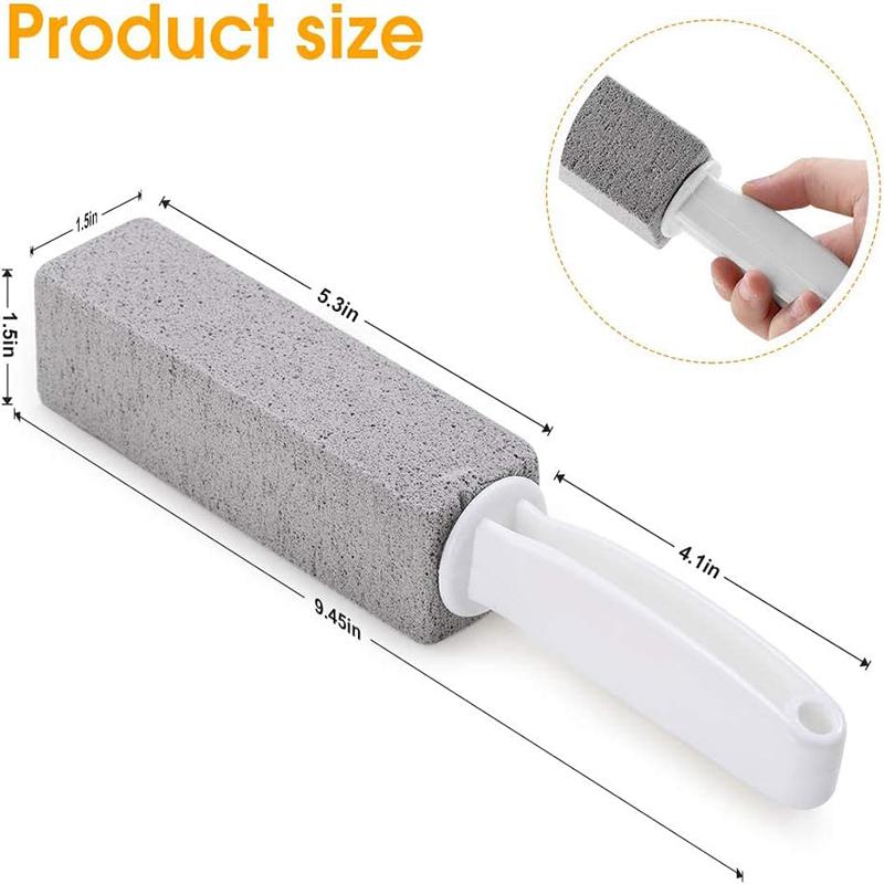 Pumice Steen voor Toilet met Handvat 2 Stuks Pumice Steen Borstel Pumice Steen Schoonmaakstick Kalkverwijderaar Afwassen Schoonmaakgereedschap