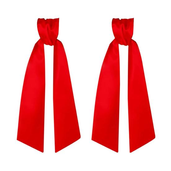 2 Pcs Wreath Sash for Front Door Blank Satin Wreath Sash Embroidery Monogram Plain Ribbon Accessories for Xmas Party Yard Doorway Wall Decor