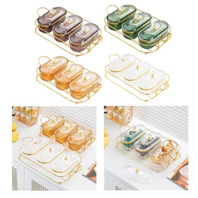Dry Fruit Tray with Lid with Tray Wedding Nuts Plate Food Storage Container for Holiday Dining Room Kitchen Wedding Dried Fruit