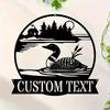 Metal Diving Bird Wall Art Lake View Lakeside Cabin Garden Decor Outdoor Animal Sculpture Holiday Gift