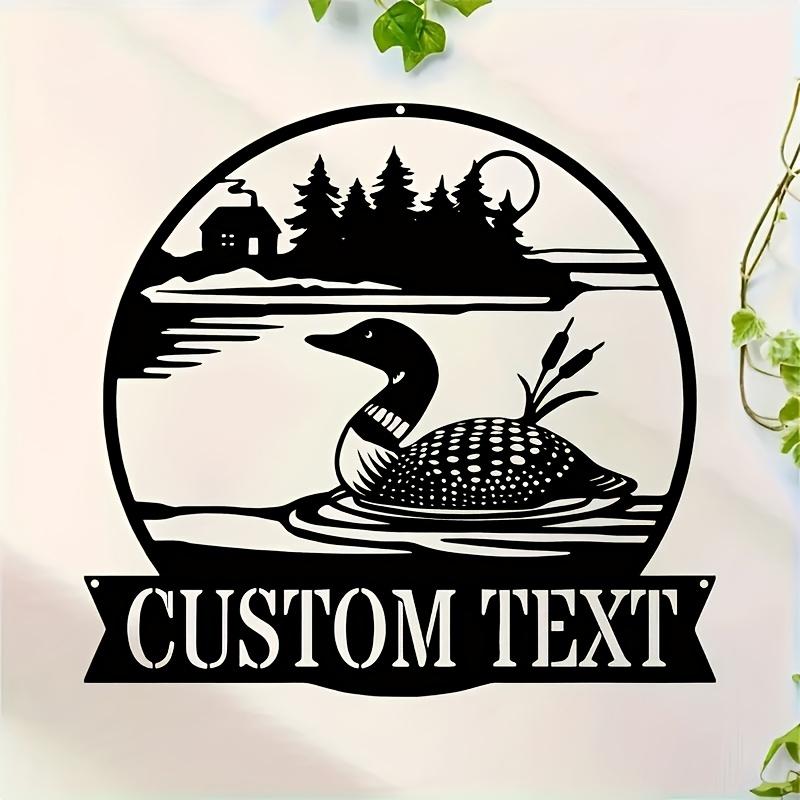 Metal Diving Bird Wall Art Lake View Lakeside Cabin Garden Decor Outdoor Animal Sculpture Holiday Gift