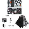 Halloween Fashion Costume With Black White Cloak Made Of Breathable Cotton For Role Play