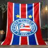 1 Stück Esporte Clube Bahia Sportverein Emblem Aufgedruckte Weiche Flanelldecke Überwurf für Schlafzimmer Wohnzimmer Sofa Camping Fan Geschenke Weihnachtsgeschenke