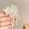 Elegant Pearl Flower Hair Clip for Women - Exquisite High-End Hair Accessory for Bangs