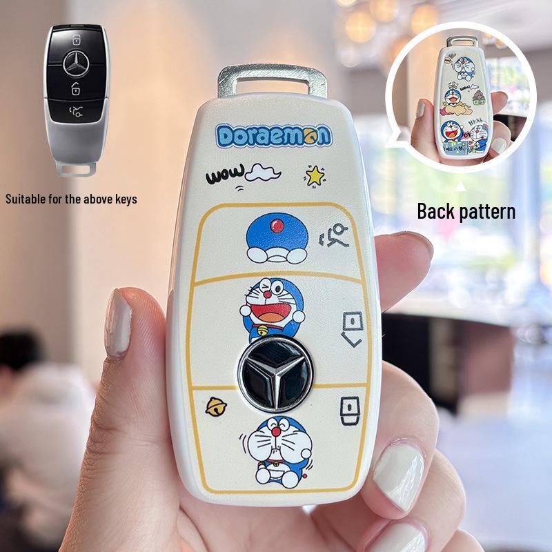 Shockproof Key Covers and Cartoon Buckles for Mercedes-Benz GLC/CLA, C-Class/R-Class, CLS/GLE, GLK300