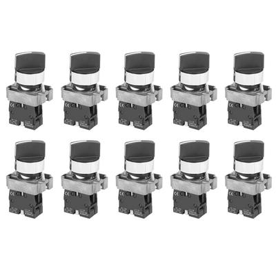 10Pcs BERM Button Switches Normally Closed Safety 2Level Knob Switch 6KV AC240V(BEM‑XB2‑10x 22 )