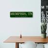 Retro Memphis Metal Sign - Vintage Green Aluminum Wall Art, Easy to Hang Decor for Home Bar & Man Cave