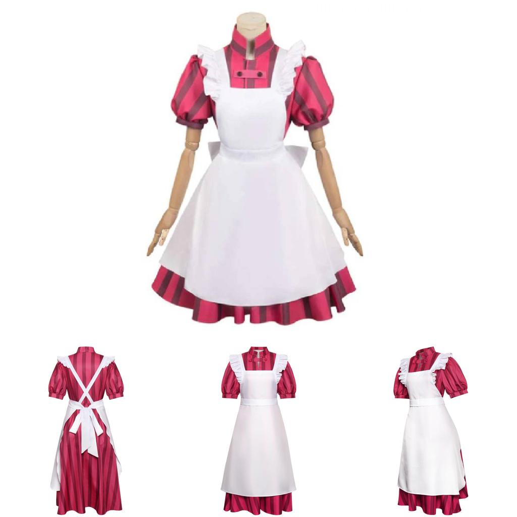 Halloween Cosplay Costume Lovely Egret And Young Tongzi Apron Dress Anime Character Play Stage Uniform