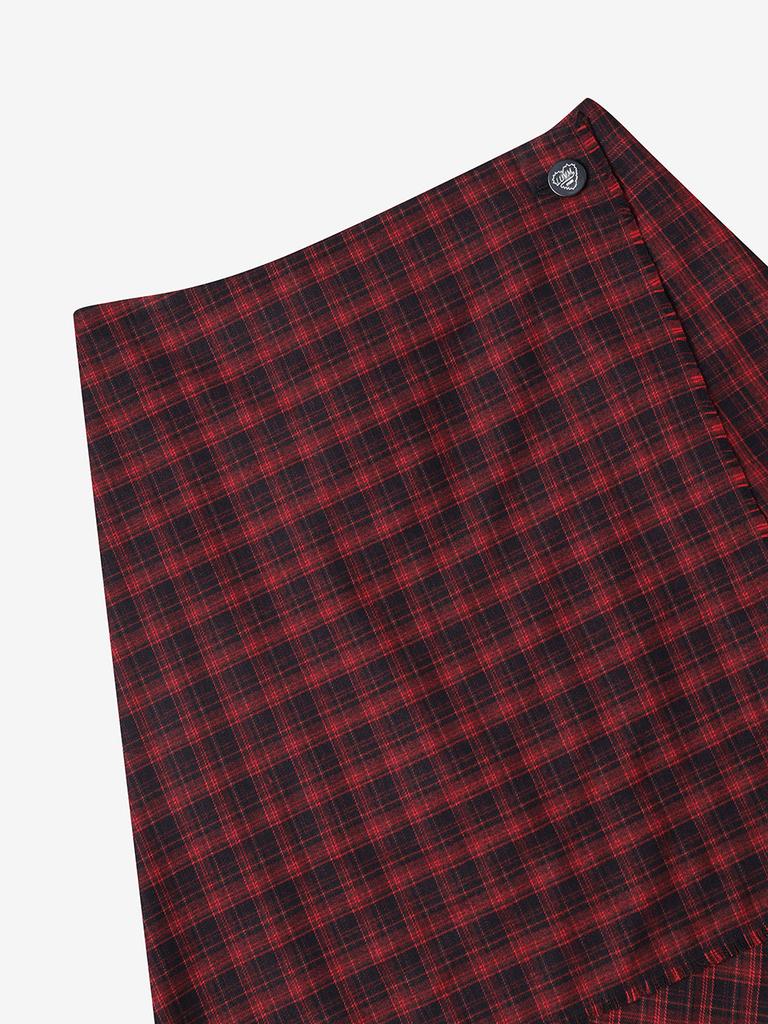 Luvm Mini Flare Skirt_Checked Fabric