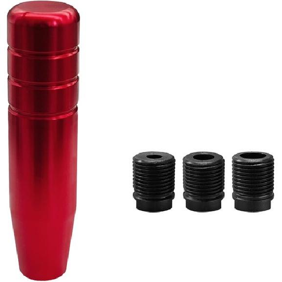 5  Heavy Weighted Shifter Knob, Gear Shift Knobs with 3 Threaded Adapters, Red