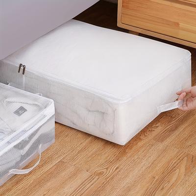 1 Stück-PVC Aufbewahrungstasche für große Kapazität für Steppdecken und Kleidung, Aufbewahrungsbox unter dem Bett, Schrank-Organizer, Aufbewahrung B für Decken und Bettdecken, staubdicht
