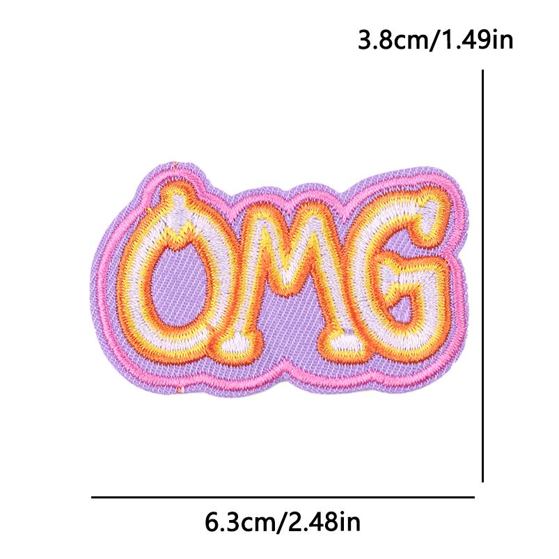 Positive Energy Letter Patch Cartoon Inspirational Quotes Embroidered Patches Iron On Patches For Jeans Jackets Sew Patch DIY