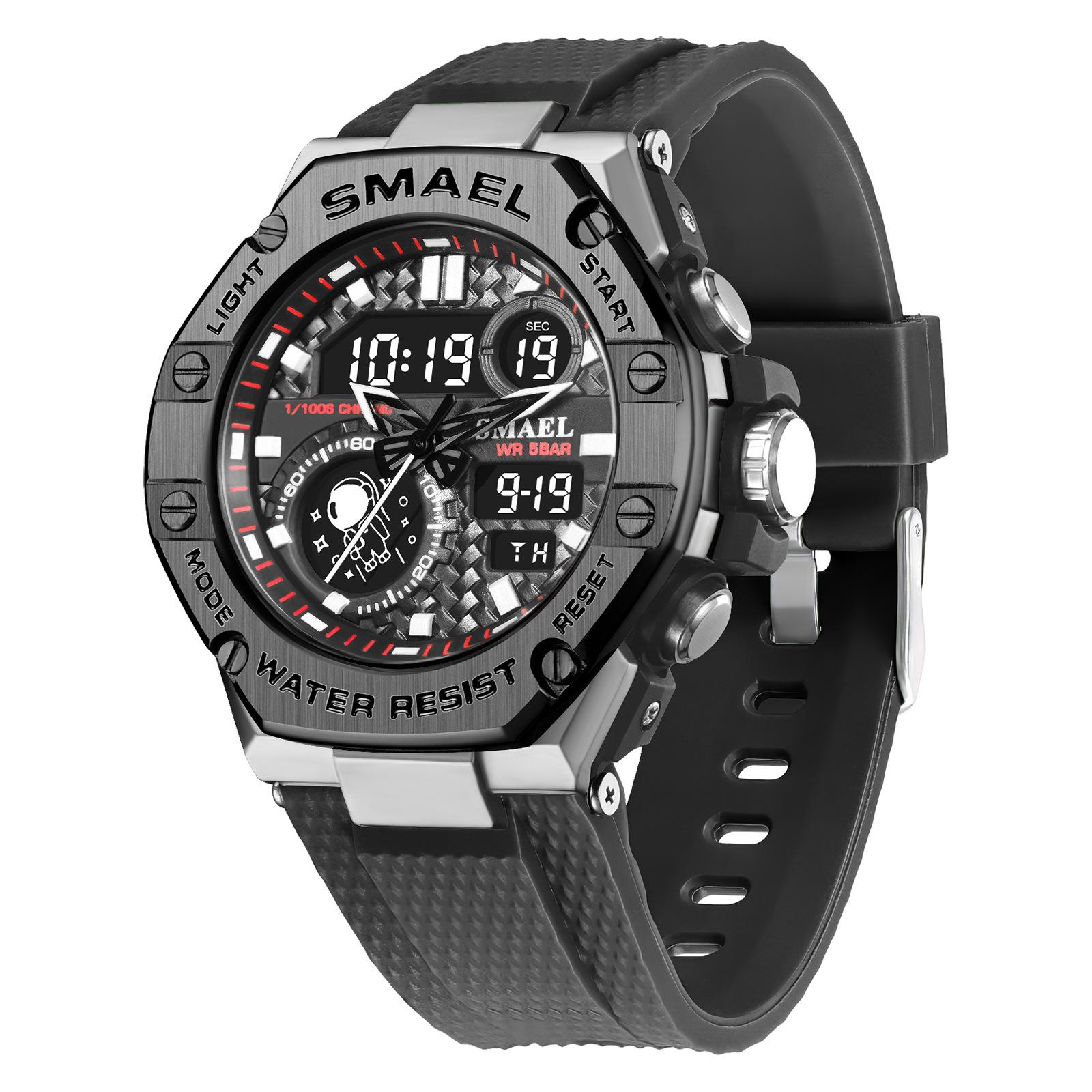 

[SMAEL] men s outdoor sports multi-function electronic watch чёрный