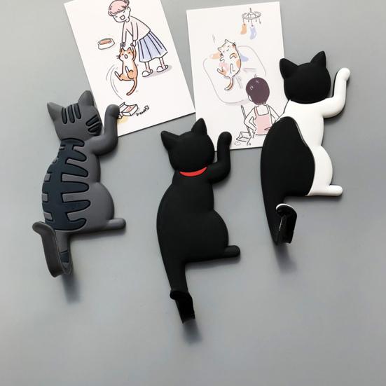 Creative Fridge Hook Cartoon Animal Shape Cat Tail Refrigerator Magnet Sticker for Home