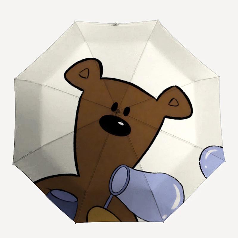 

1pc Bear Bubble Automatic Open/Close Umbrella Compact Folding Umbrella, All-Season Portable Umbrella for Women/Men139