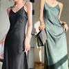 Sexy Dresses Suspender V Neck Sleepwear Sleep Dress Nightgown Solid Color Nightwear