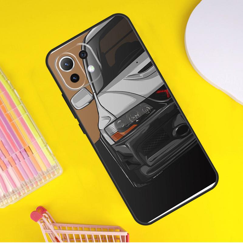 JDM COOL Car Cartoon Cover For Xiaomi 14 Ultra 13 11T 12T 13T 14T Pro POCO X7 X6 Pro X3 X5 F3 F5 M6 F6 Pro Case