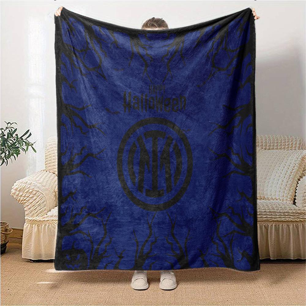 Coperte con Stemma Inter Milan Flanella Stampata Traspirante Calda Coperta da Divano per Casa Ufficio Copriletti 0708a97