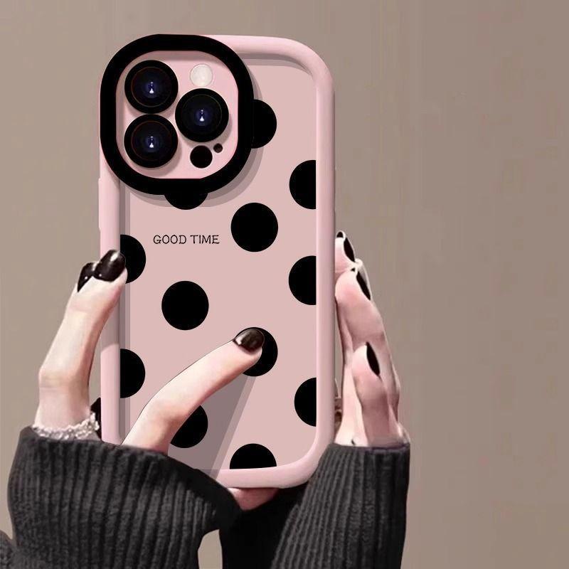 Dots Suitable for IPhone 16 Apple Phone Case 15 Anti-fall 14plus 13 Puff 12mini Protection Case