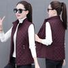 Lightweight Down Vest Women's Autumn Winter Cropped Middle Age Mother's Attire Zipper Cardigan Jacket