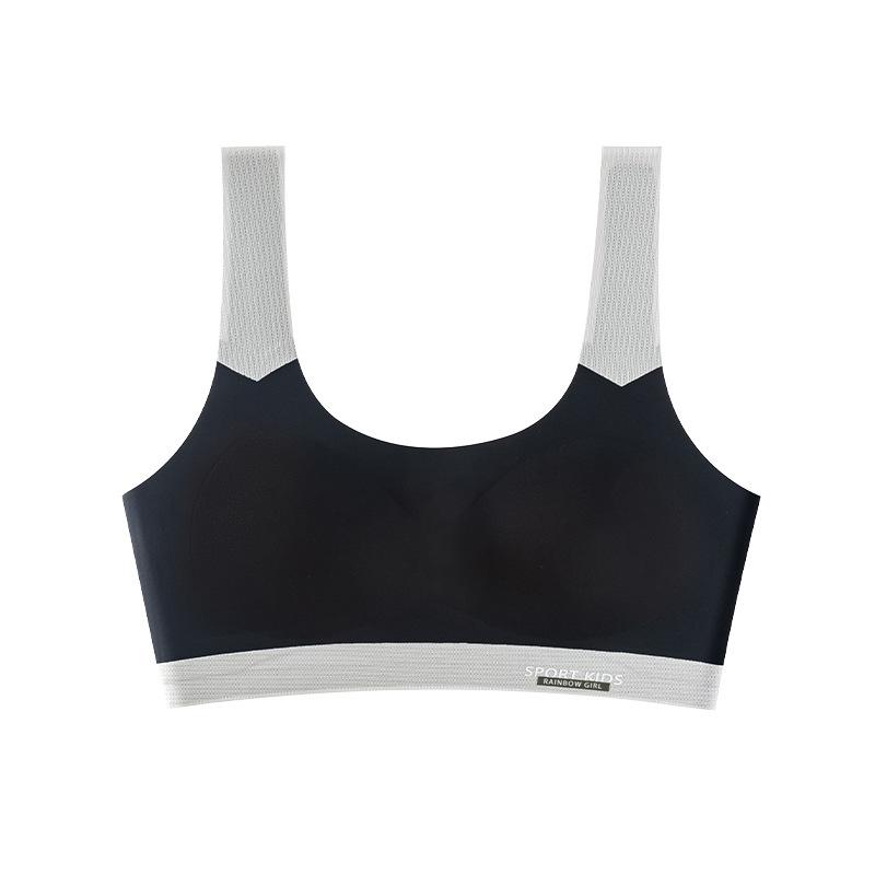 Customized girls' underwear Middle and high school students' development period seamless fixed bra Girls' sports shock-proof breathable vest