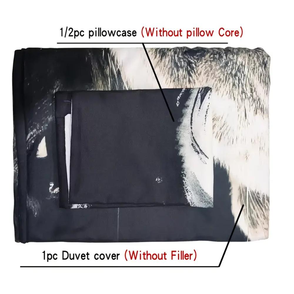 2/3 ks Živý zvířecí pes Téma Sada povlaku na přikrývku - Měkké Pohodlné 3D Tištěné Hypoalergenní a Prodyšné Ložní prádlo do Ložnice