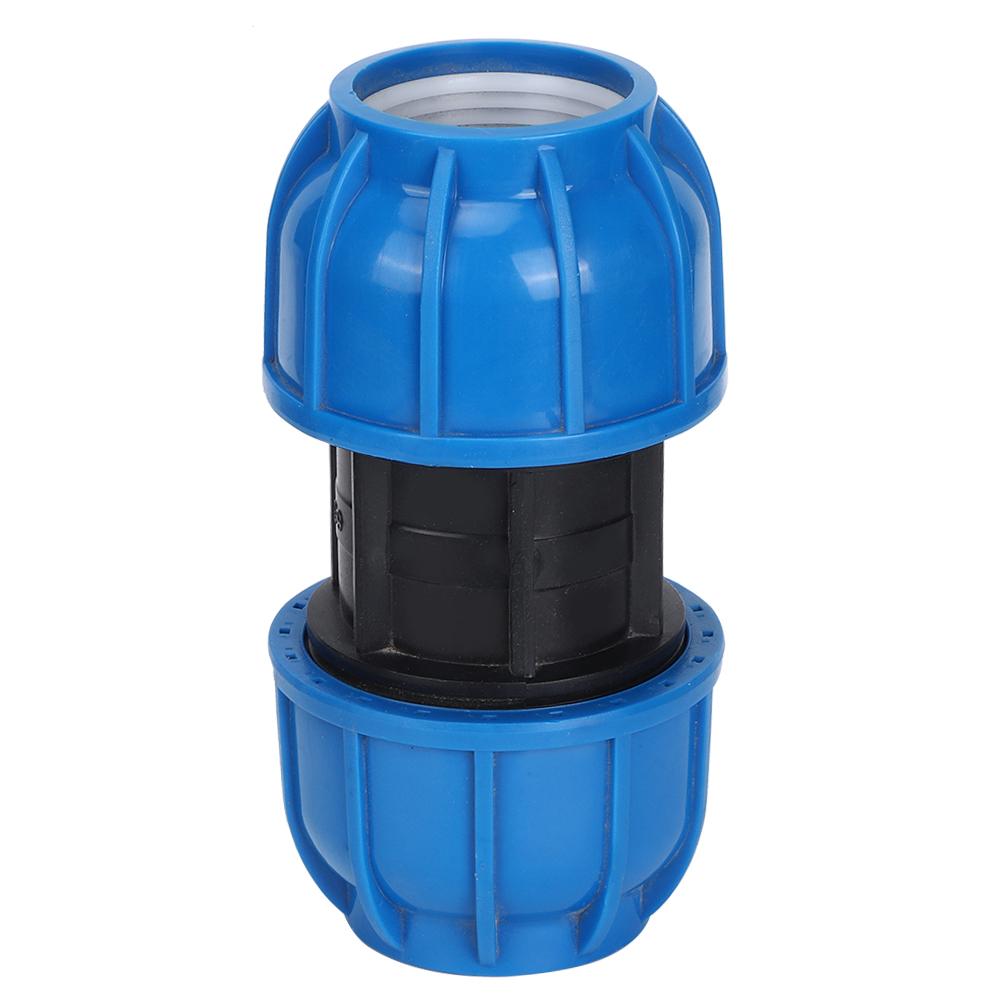 Water Pipe Connector Fittings PE Plastic Straight Pipe Connector Adapter 63mm To 63mm