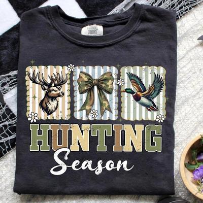 Hunting Season T-Shirt, Preppy Camo Tee, Deer Hunting Sublimation Shirt All Size